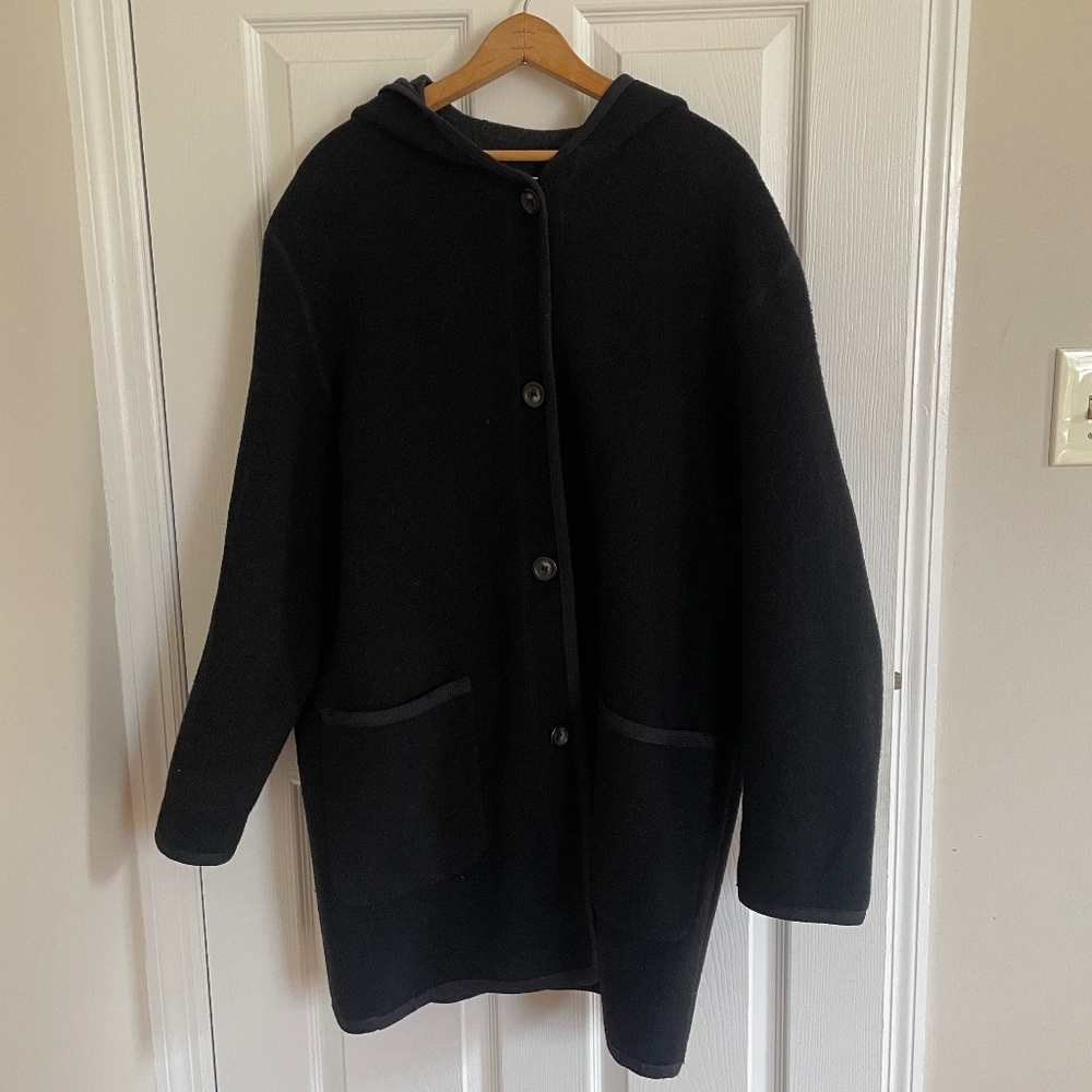 Vintage Oversized Black Overcoat